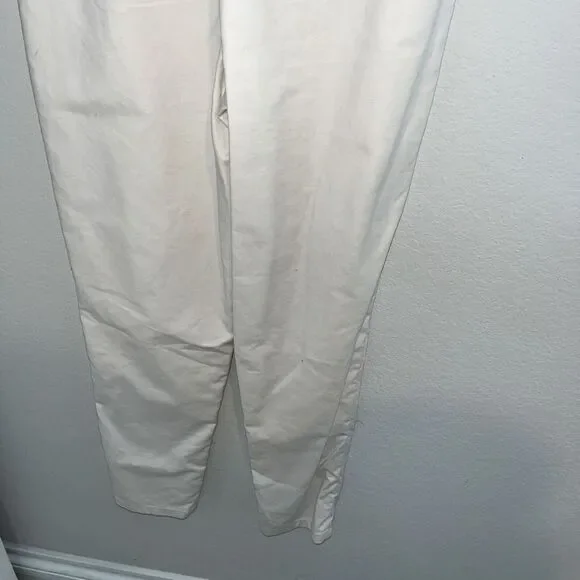 Anthropologie Eliza Utility Straight Leg Jumpsuit In Off White Size 0 - Picture 10 of 10